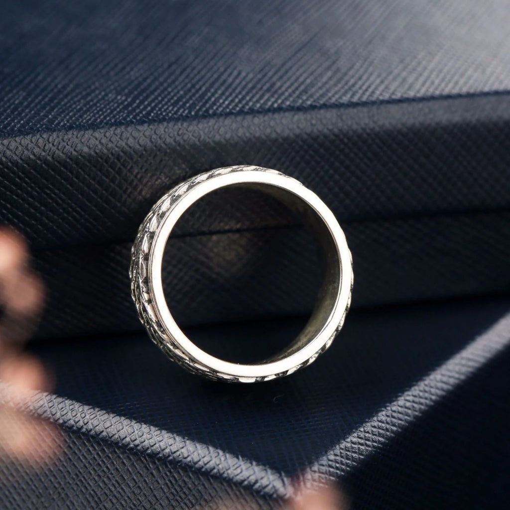 Simplicity Vintage S925 Sterling Silver Viking Rings for Men and Women