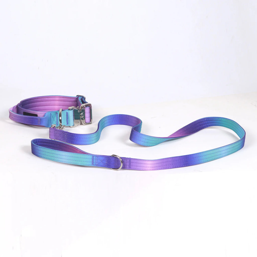 Tactical Dog Harness Dog Collar Leash-No-Pull Pet Harness Vest for Medium& Large Dogs