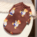 Universal Bear Pattern Pet T-shirt Pure Cotton Soft Breathable Dog Shirt for Medium to Large Dogs