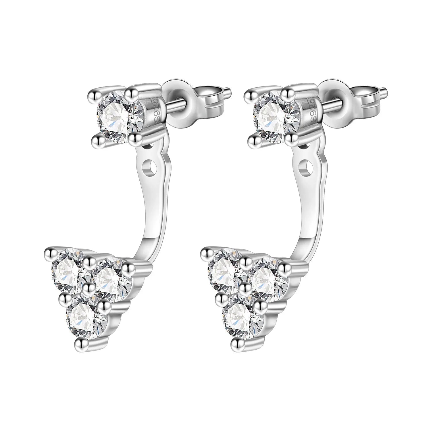 Elegant S925 Sterling Silver 18k Gold Classic Knot Stud Earrings For Ladys