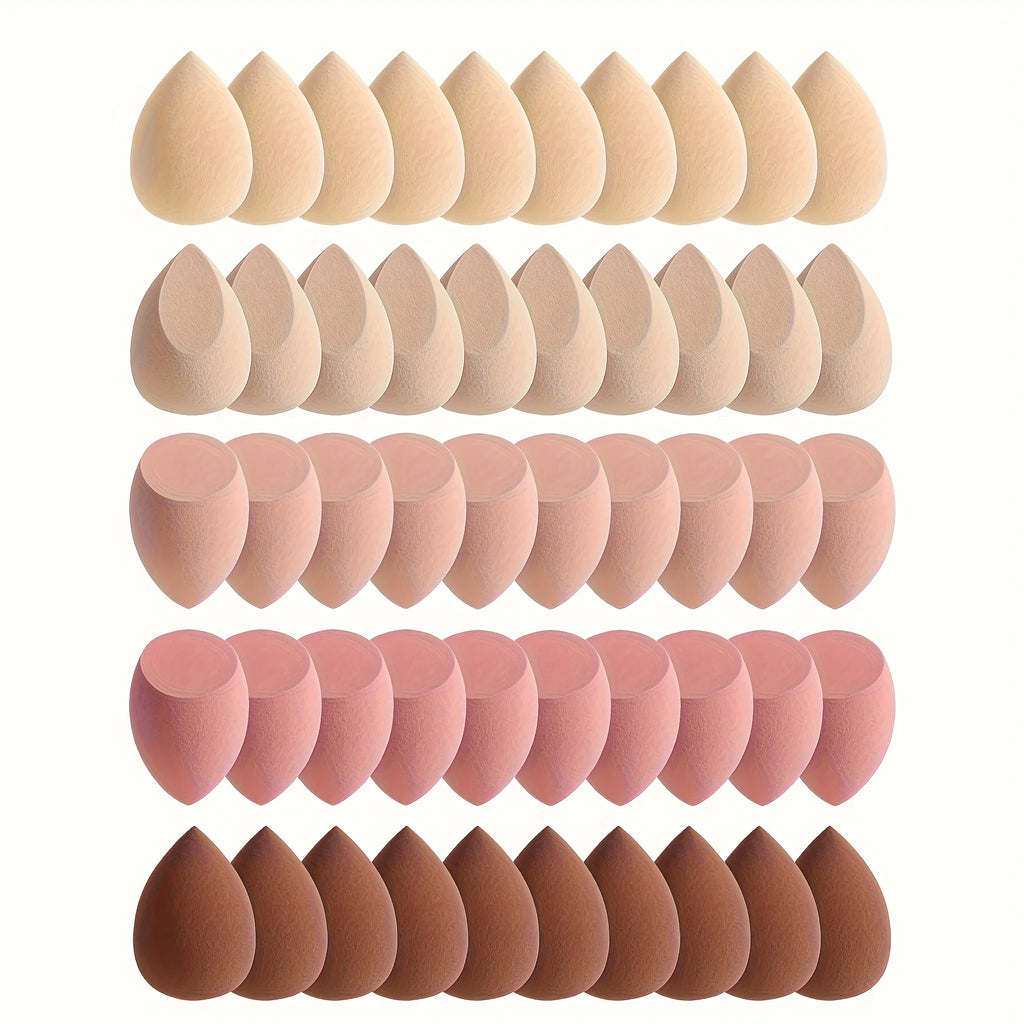 Soft Dry Wet Dual Use Coffee Color Beauty Sponge 12 Pack Daily Foundation Makeup Tool