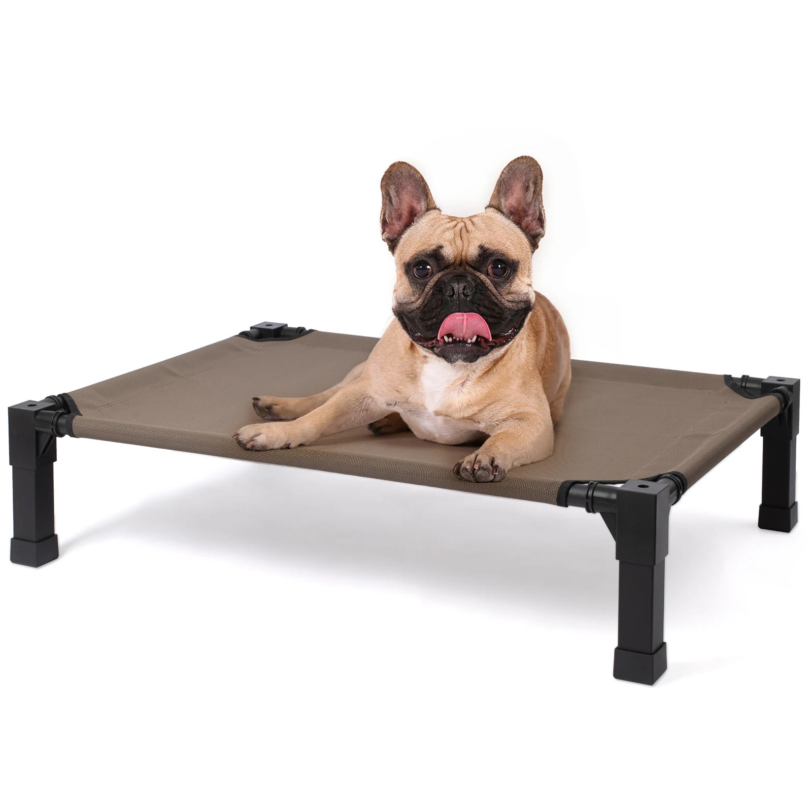 Elevated Dog Bed, Cooling Raised Pet Cot with Chew Proof Washable Breathable Mesh