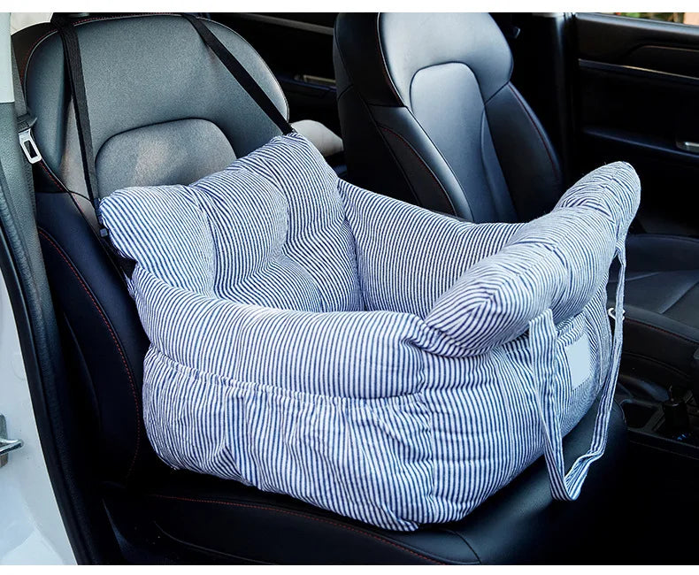 Dog Car Seat with Safety Belt - Non-Slip for Small Dogs, Washable