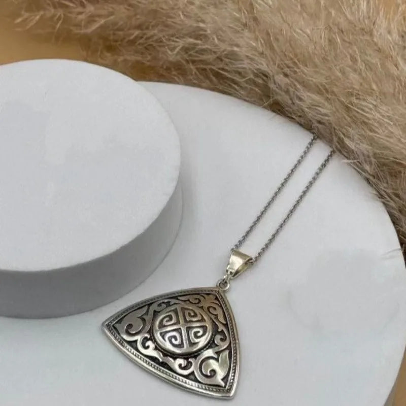 Ethnic style Kazakh element design Necklace Ring and Earring Set
