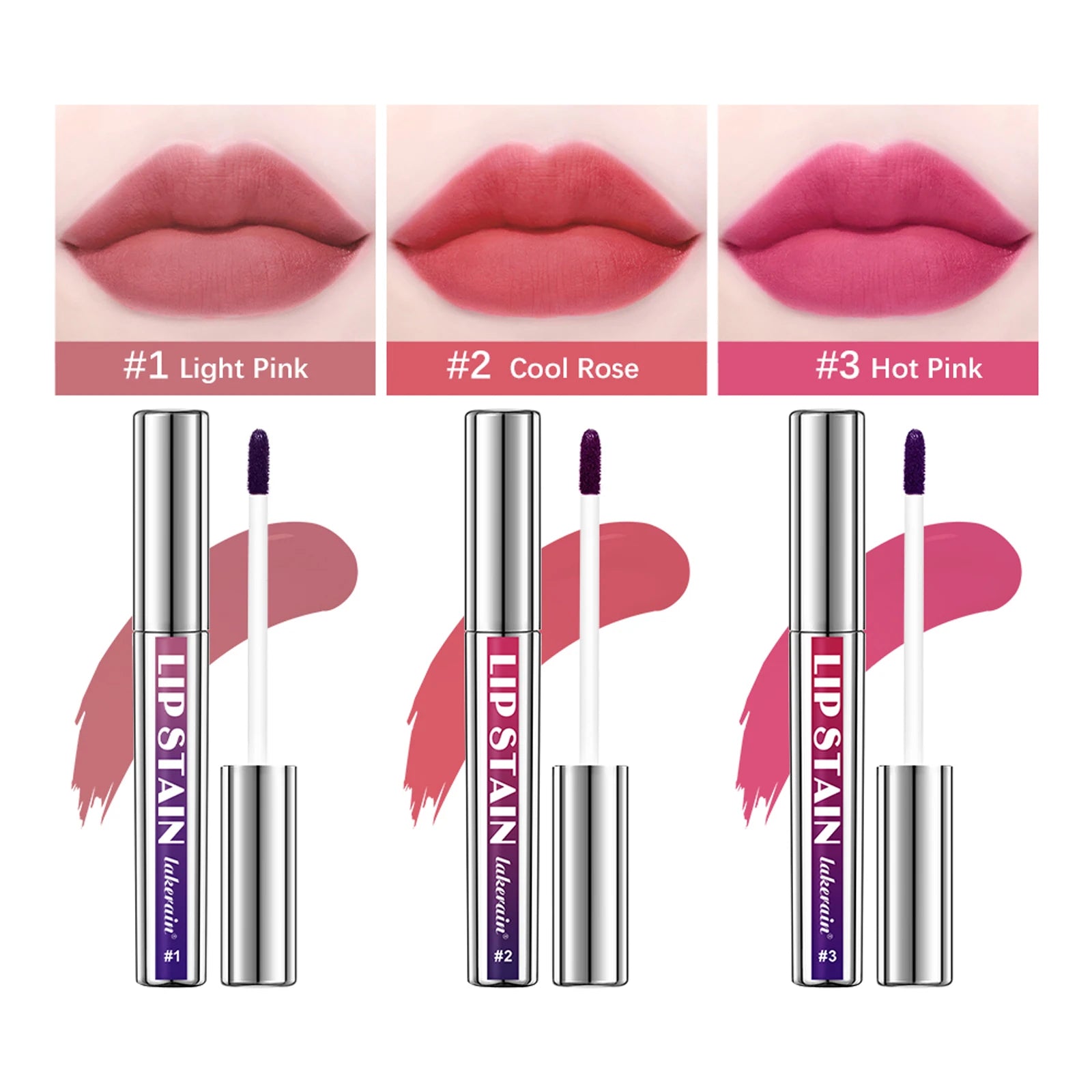 Peel Off Lip Stain 3 Colors Reveal Long Lasting Waterproof