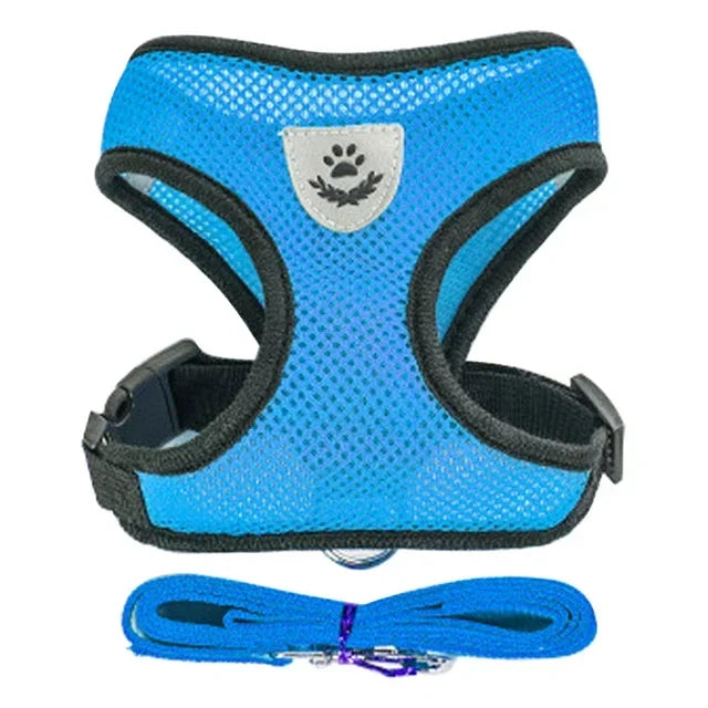 Cat Harness Vest Walking Lead Leash For Puppy Dogs Collar Polyester Adjustable Mesh Dog Harness
