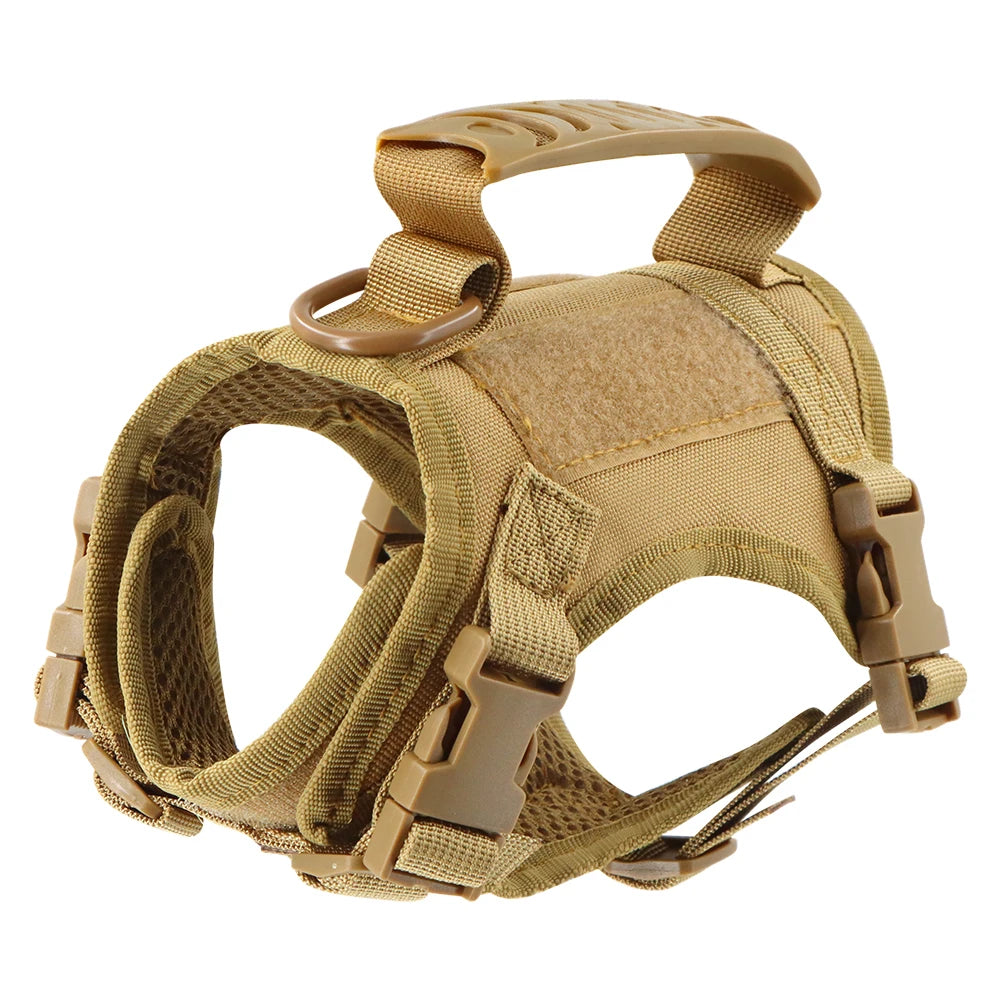 Tactical Puppy Harness Leash For Small Dogs Cats Adjustable Kitten Vest