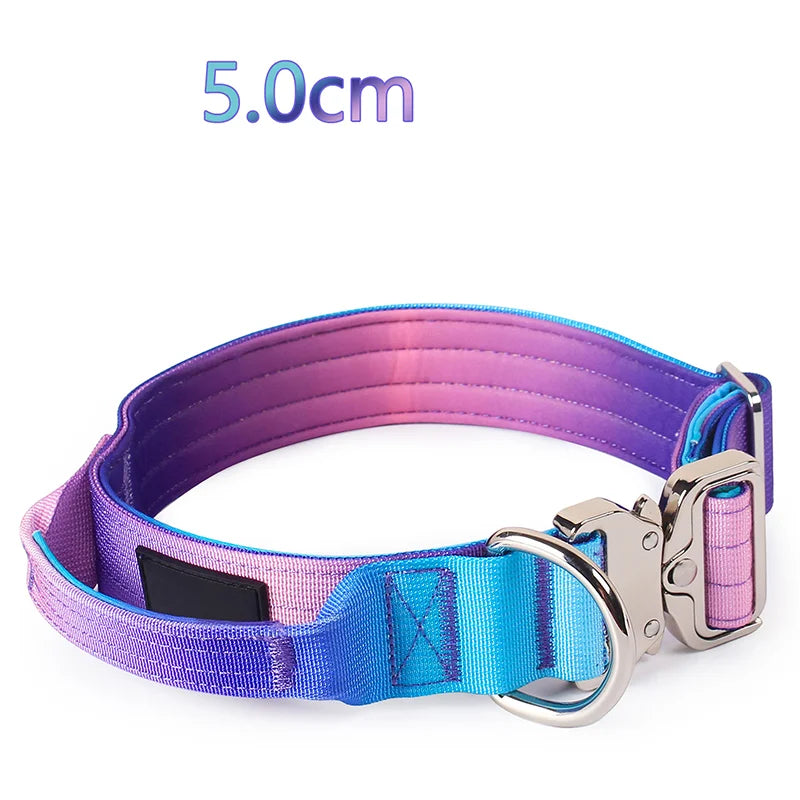 Tactical Dog Harness Dog Collar Leash-No-Pull Pet Harness Vest for Medium& Large Dogs