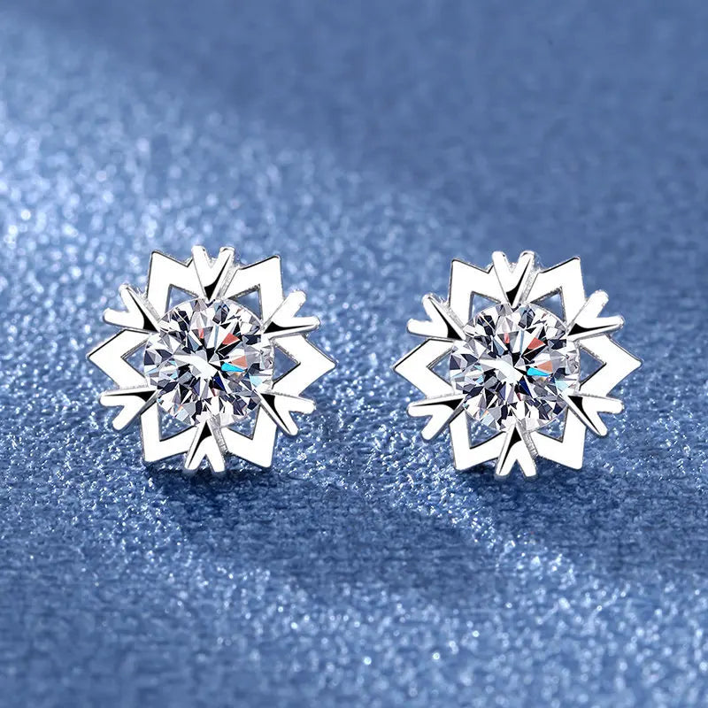 Elegant 925 Sterling Silver Classic Earrings For Women