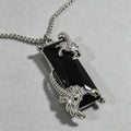Two Scorpion Black Rectangular Inlay Adjustable Box Chain Bracelet for Women