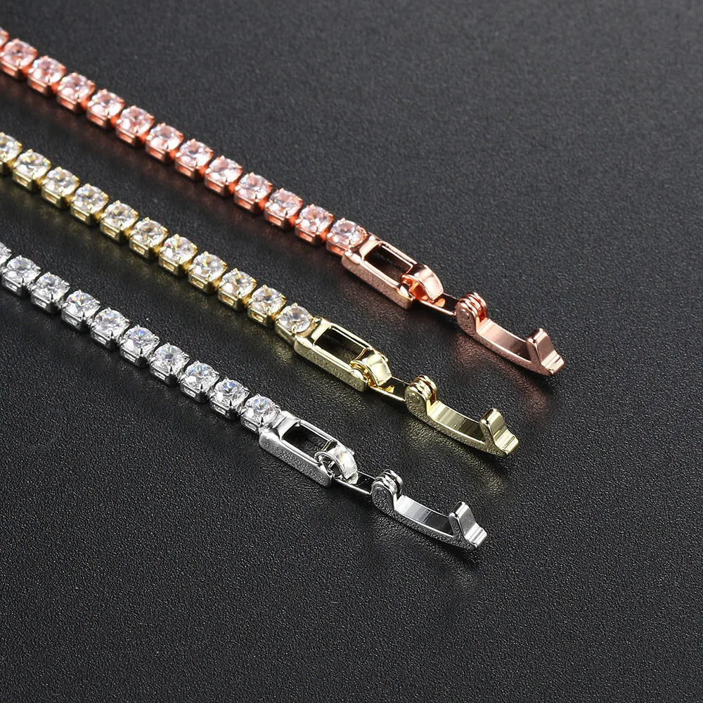 Fashion 2.5mm Zirconia Tennis Bracelet for Women Crystal Charm Designer