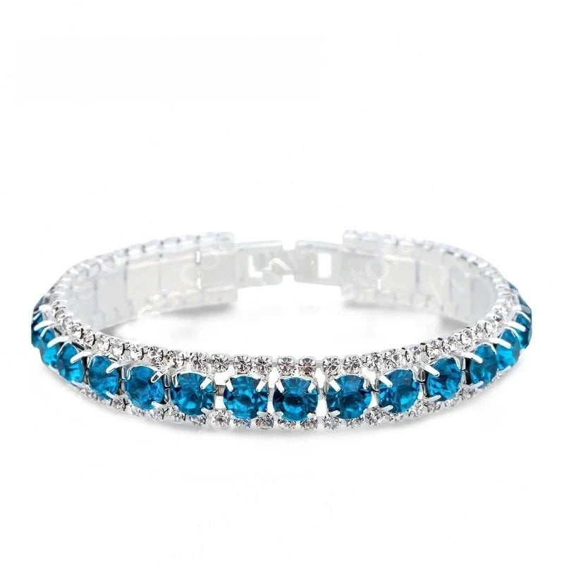 Top Sale 925 Sterling Silver Bracelets Full AAA Zircon Austrian Crystal Bangles