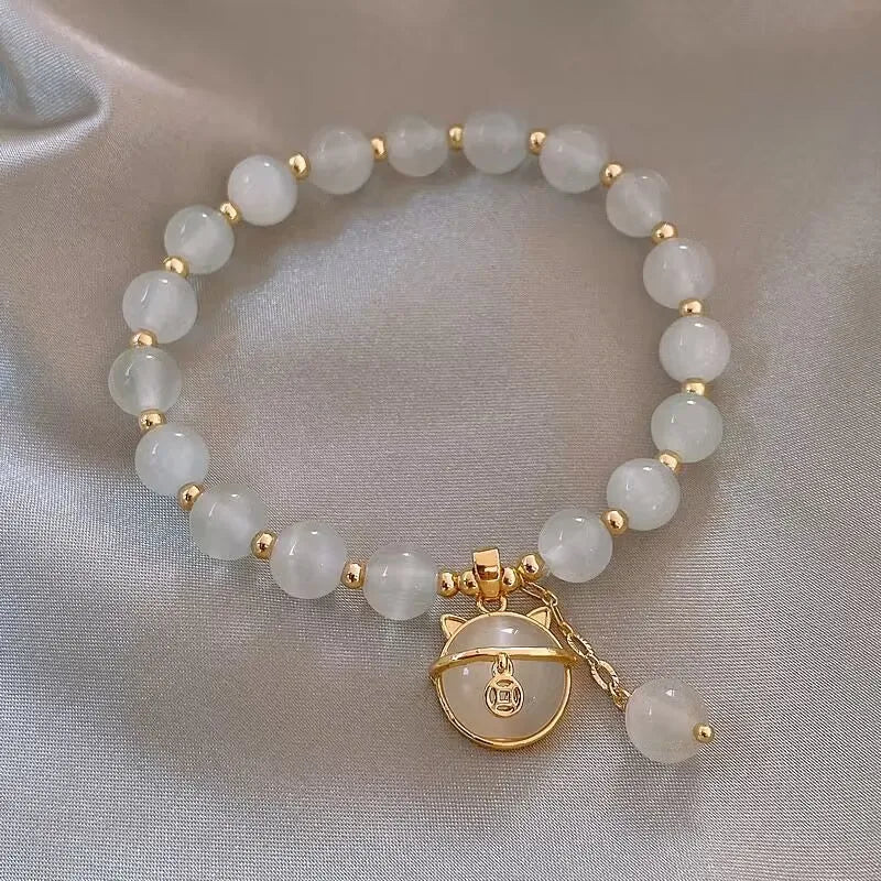 Fashionable and elegant round bead bracelet, suitable for daily gatherings and fashionable outfits