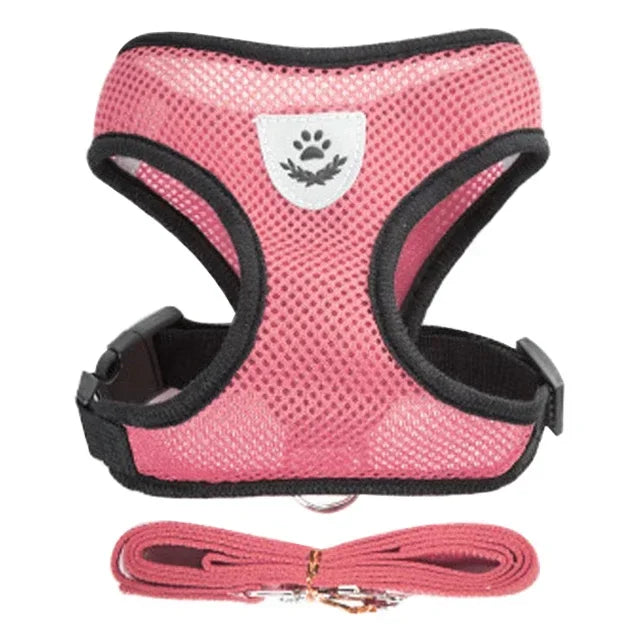 Cat Harness Vest Walking Lead Leash For Puppy Dogs Collar Polyester Adjustable Mesh Dog Harness
