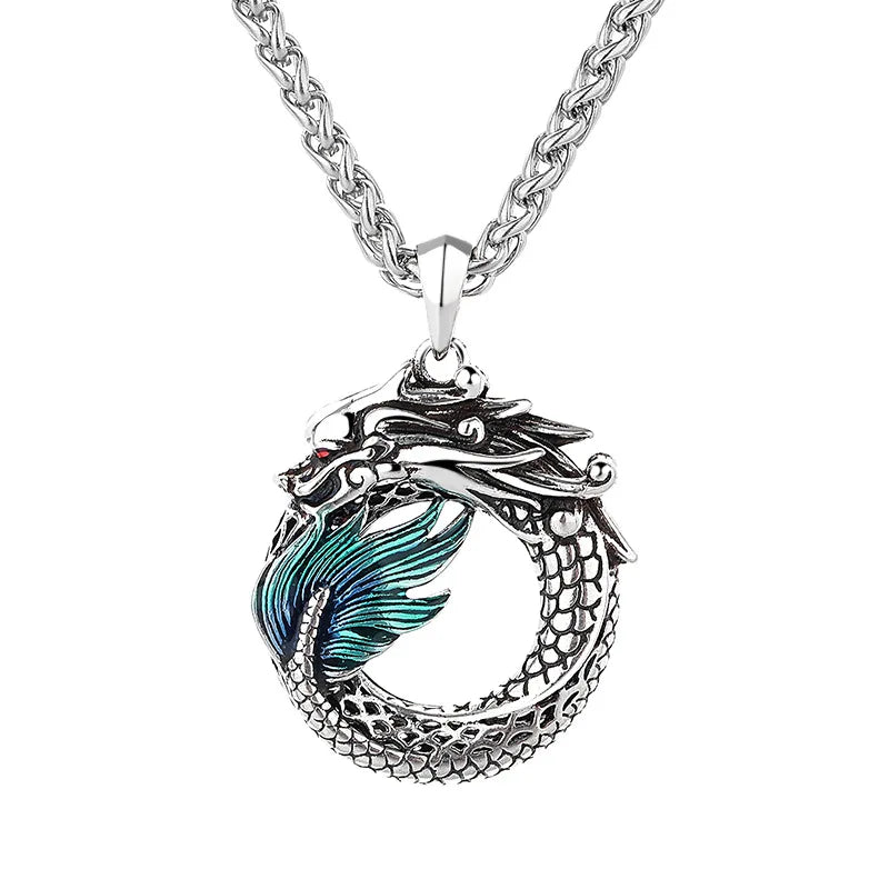 New 925 Sterling Silver Necklace dragon chain For Men and Women