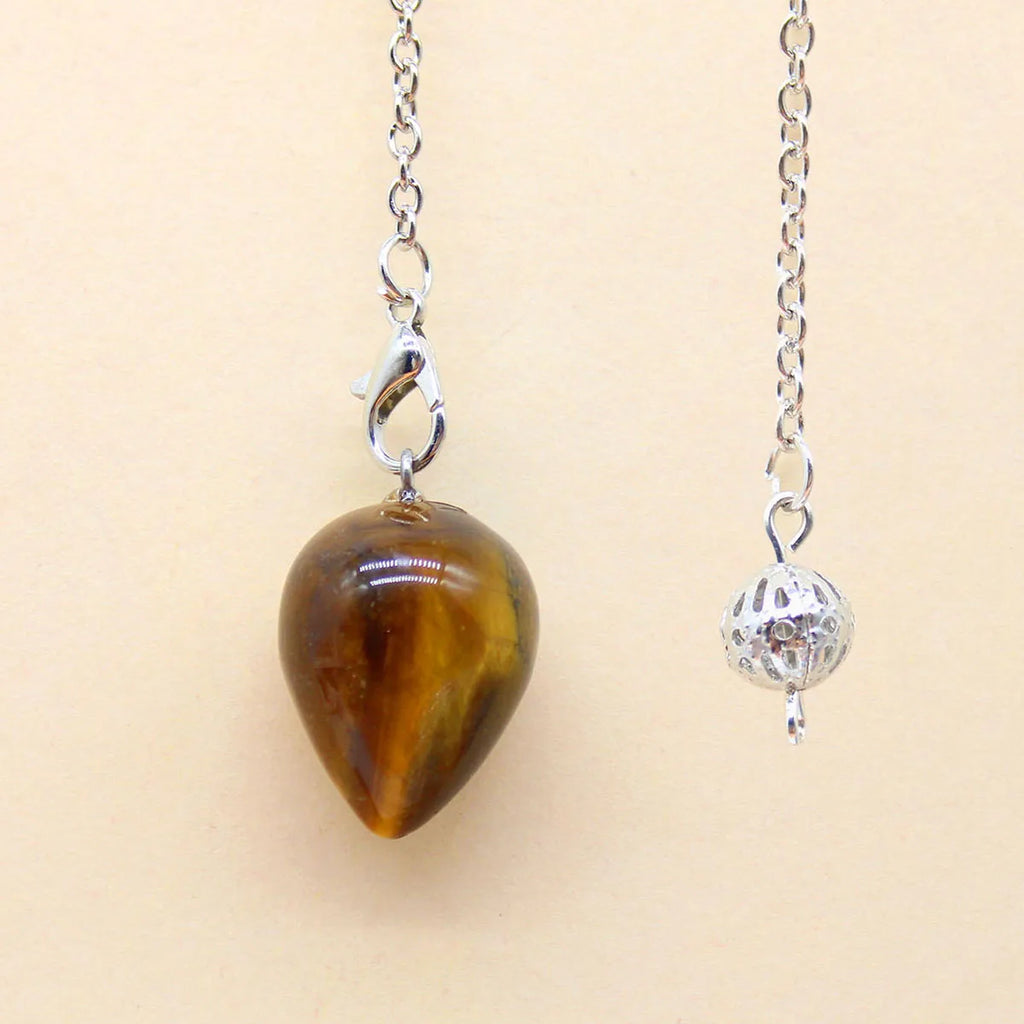 Natural Stone Quartz Pendulum for Dowsing Divination Water Drops Crystal