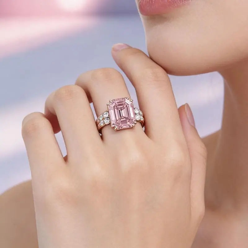 Gorgeous Zirconia Inlaid Ring Elegant Jewelry for Women