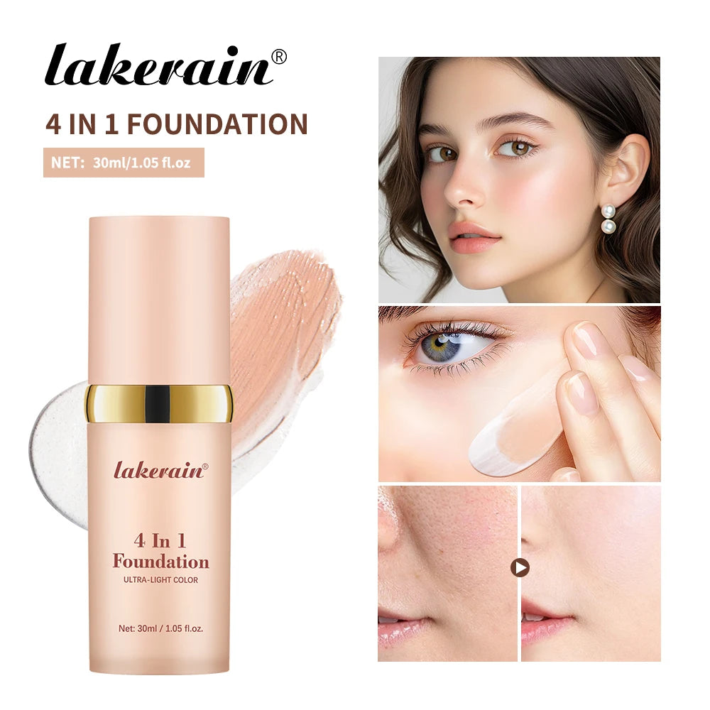 4 In 1 Foundation Long-wearing Moisturizing Waterproof Concealer Even Skin Tone