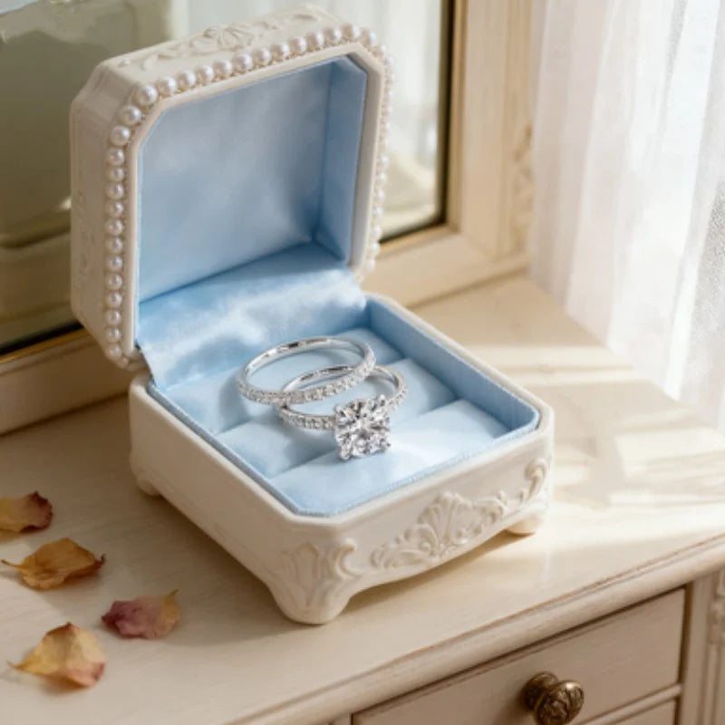 Women's Ring Set Silver Plated with Cubic Zirconia