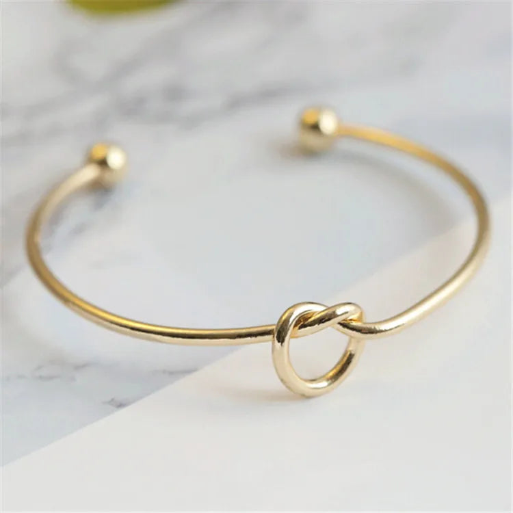 Stainless Steel Bracelets Vintage Fashion Woven Twist Texture Bangles for Women