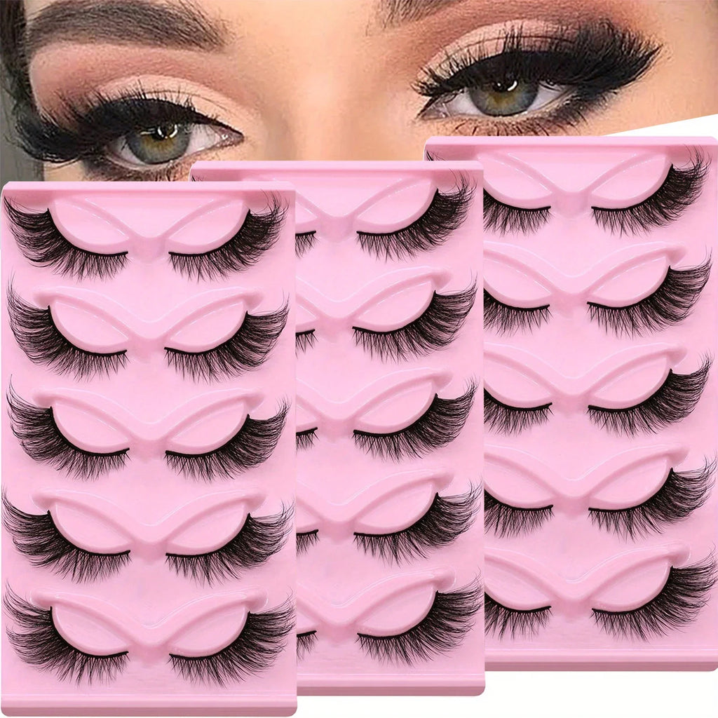 15Pairs 3-Pack Cat Eye Lashes Long Lashes Cat Eye Look Wispy Lashes