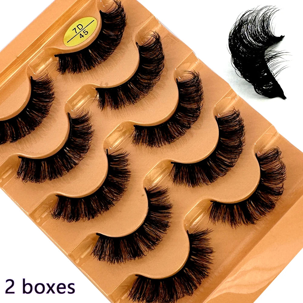 New 10 Pairs(2box） Cat eyelashes Fluffy False Eyelashes Naturally Soft & Thick