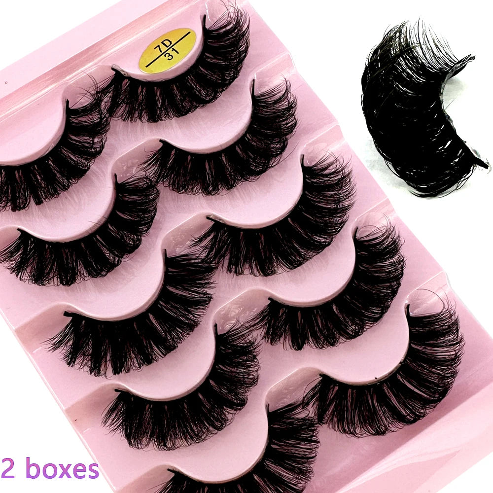 New 10 Pairs(2box） Cat eyelashes Fluffy False Eyelashes Naturally Soft & Thick