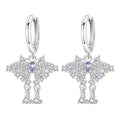 Original S925 Sterling Silver Zirconia Butterfly Gradient Dragonfly Earrings