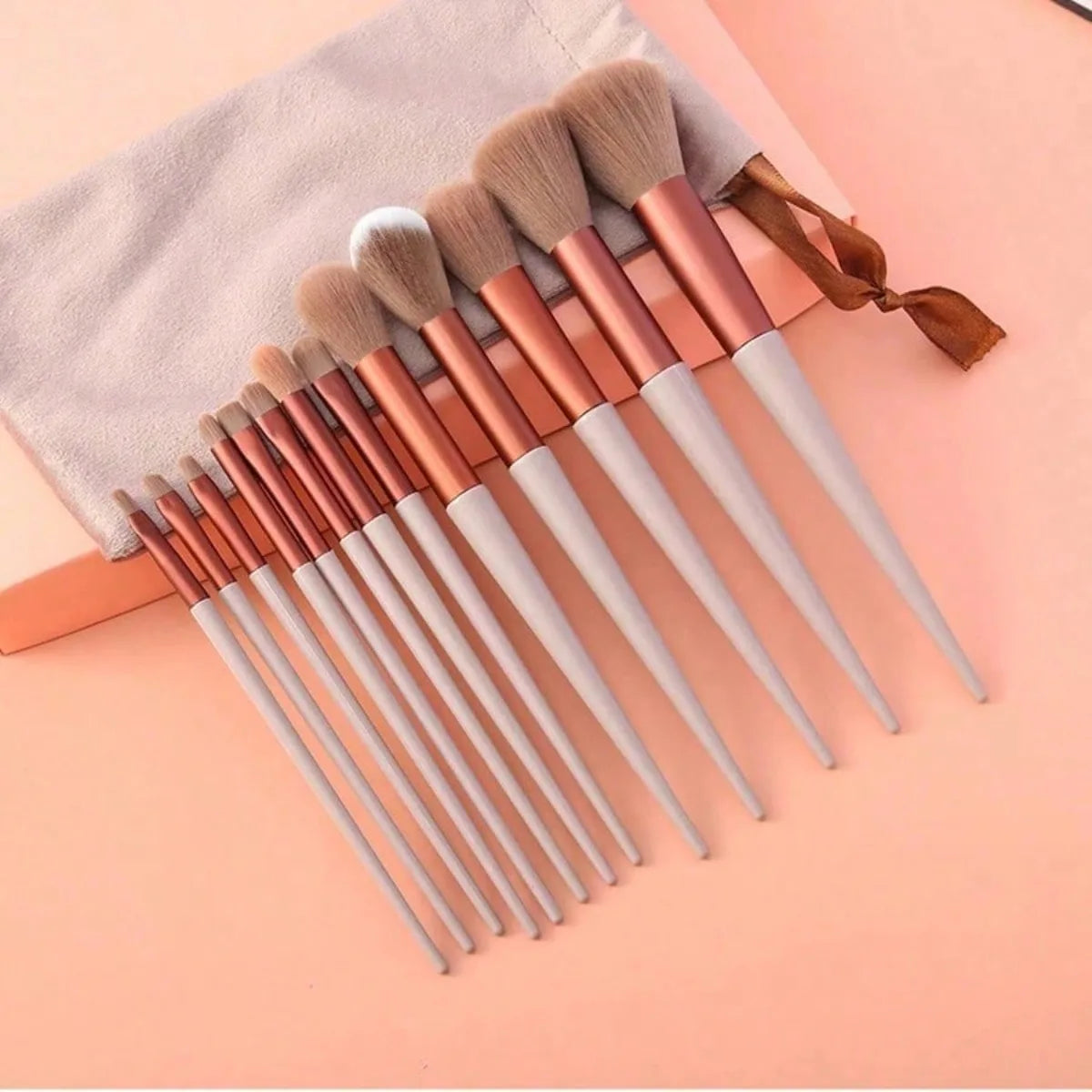 13 Soft Makeup Brushes Set With Perfect Soft Pouch