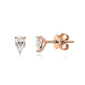 Luxury Pear Cut Certified Moissanite Stud Earrings for Women 100% 925 Sterling Silver Plated