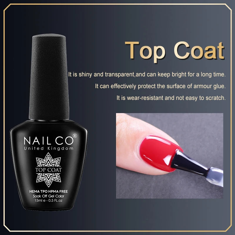 15ml TPO-Free Nail Gel Polish Semi Permanent Nails Art Manicure Design Hybrid Remover Gel Top Coat Ongle Gel UV