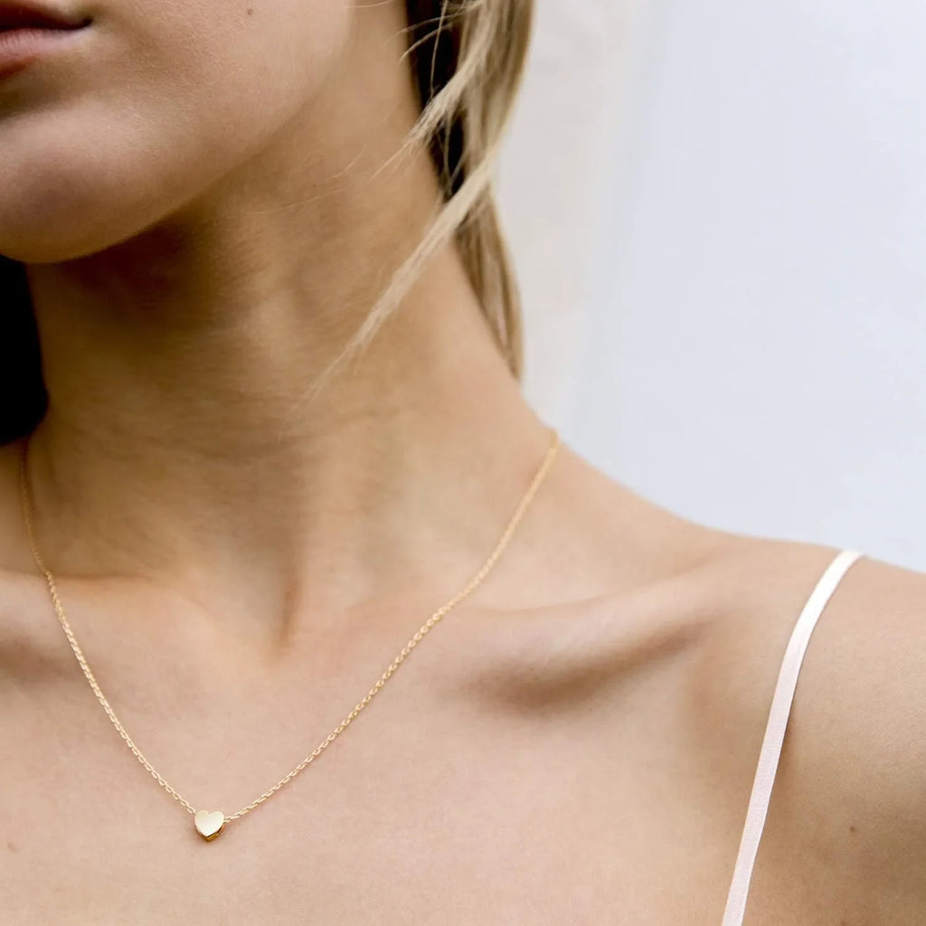 Gold Plated Heart Necklace |Silver Plated Necklace Cute Necklaces for Women