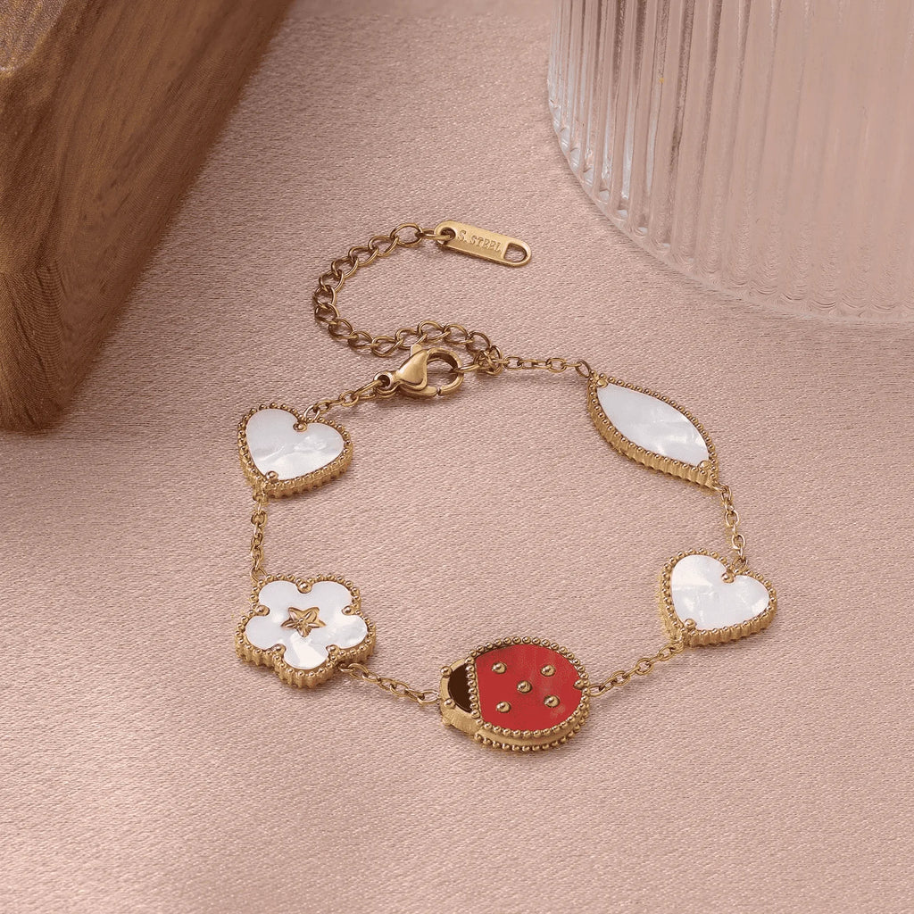 New versatile design with personalized pendant, ladybug women's bracelet accessory