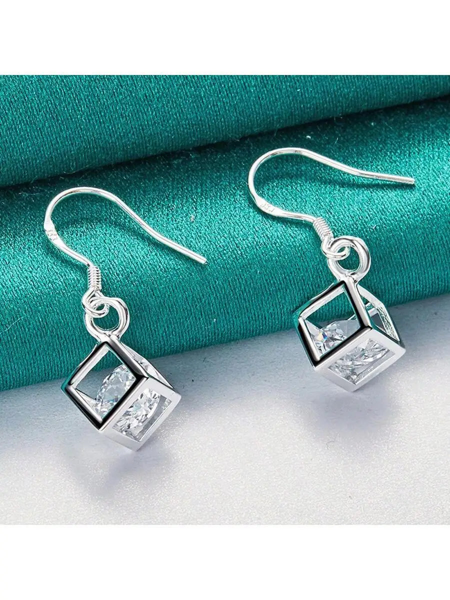 Heart Shape Crystal Drop Earrings Fashion Jewelry For Women