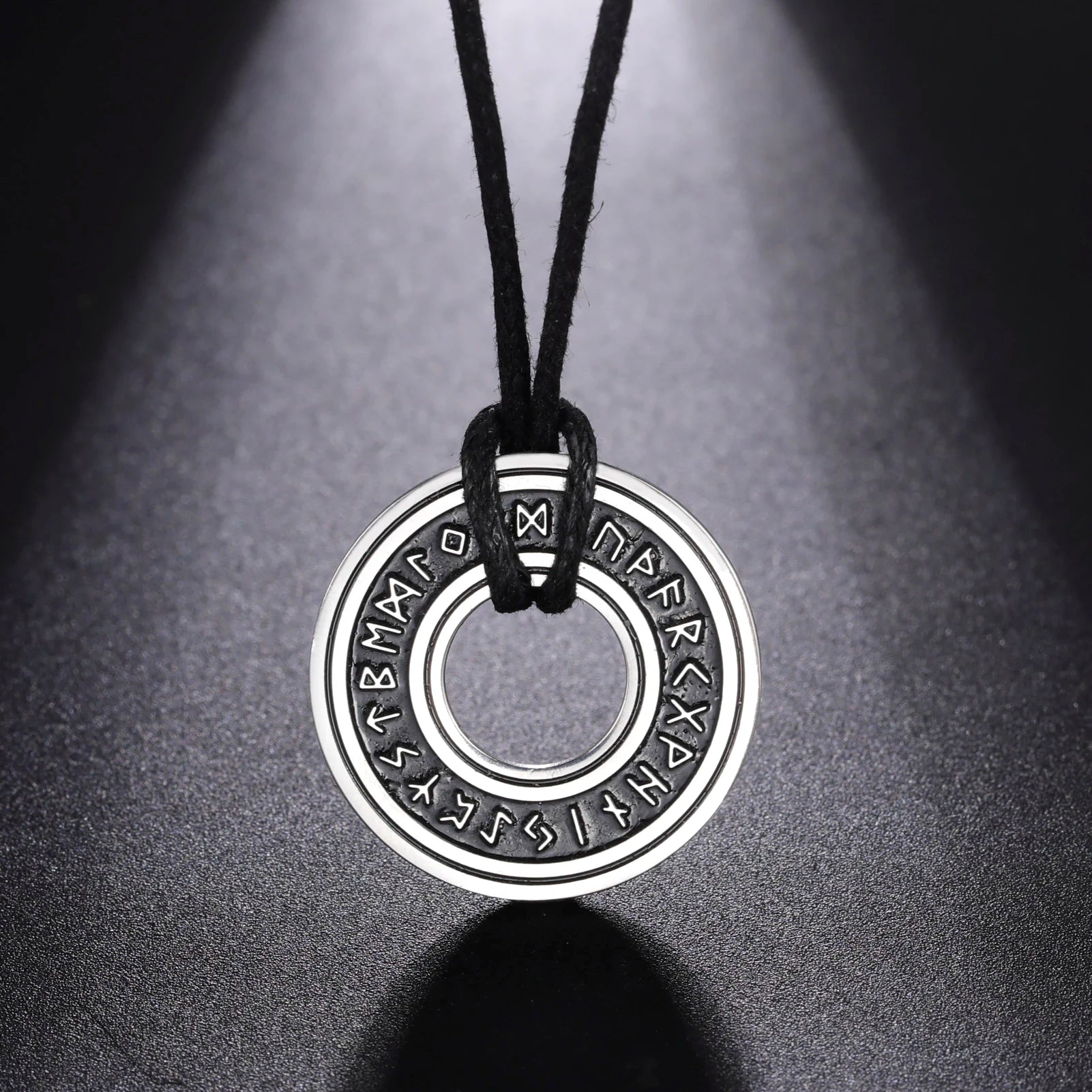 Vintage Nordic Rune Necklaces for Men Stainless Steel Norse Runes Viking Jewerly