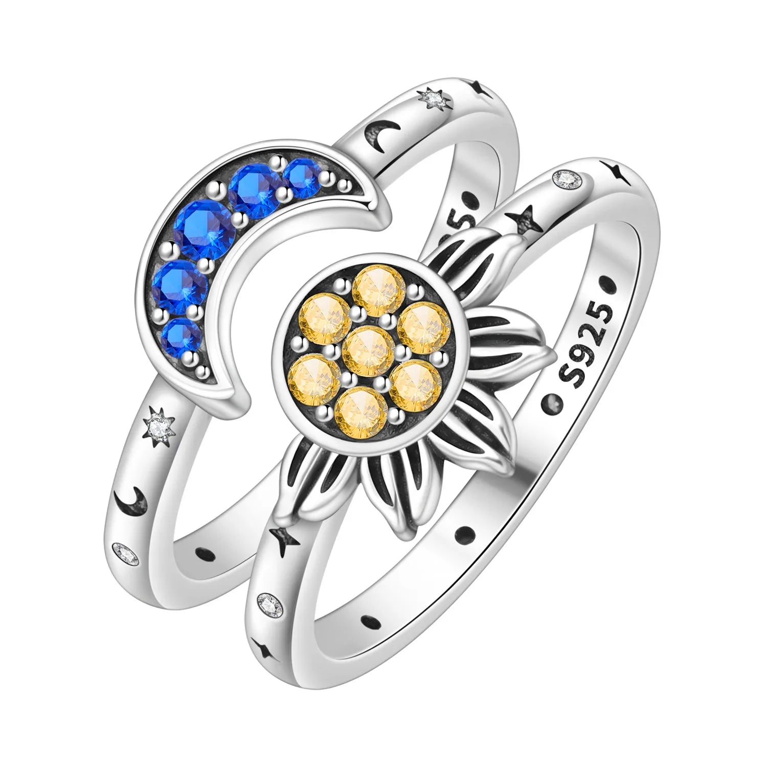 Elegant S925 Sterling Silver Vintage Pattern Closed Ring For Women