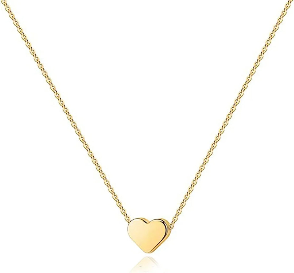 Gold Plated Heart Necklace |Silver Plated Necklace Cute Necklaces for Women