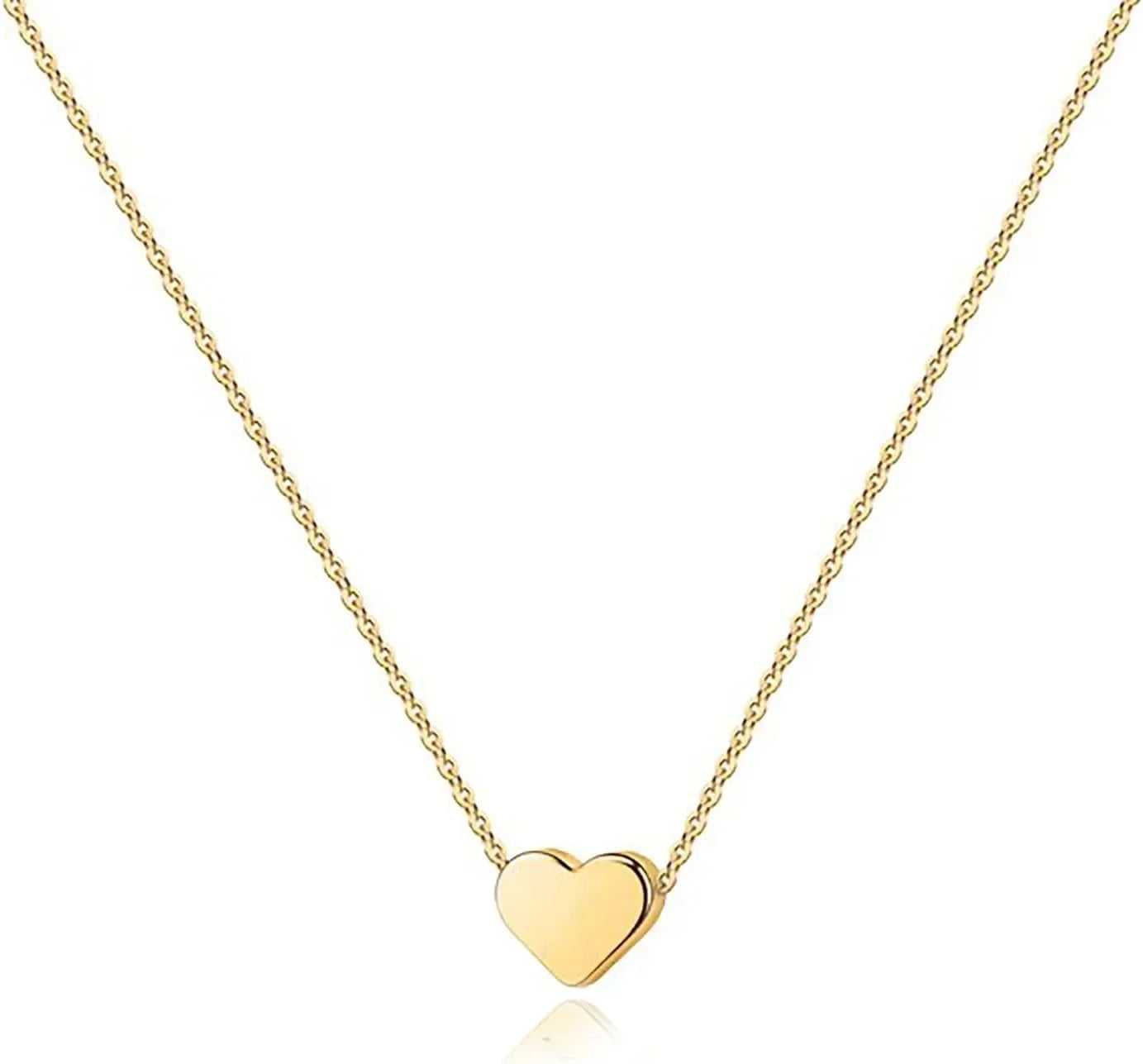 Gold Plated Heart Necklace |Silver Plated Necklace Cute Necklaces for Women