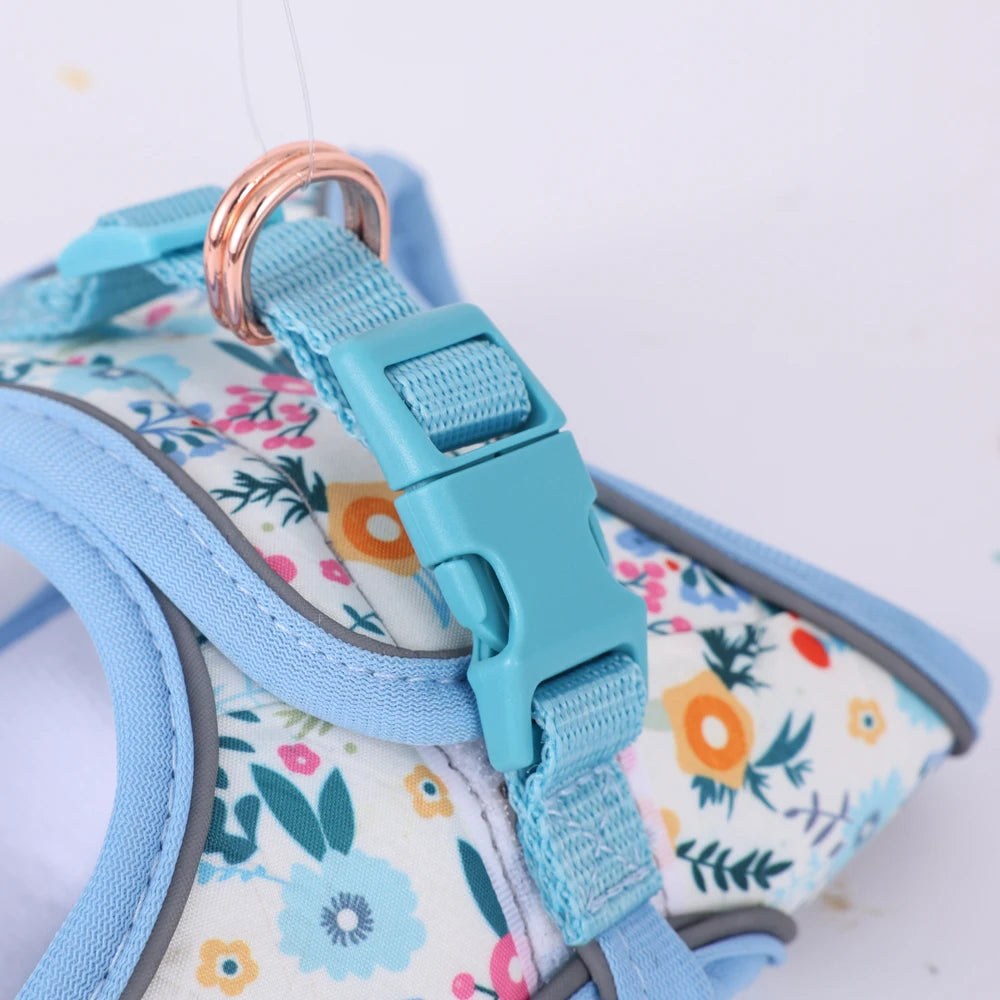 Small Dog Harness Leash Set Cute Traction Bracelet Medium Cat Collar Vest Harness Adjustable