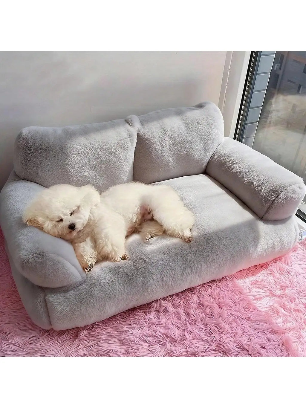 Dog Sofa, Small Dog Bed With Colorful Elastic Balls For Playing Removable And Washable Cover