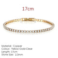 Fashion 2.5mm Zirconia Tennis Bracelet for Women Crystal Charm Designer
