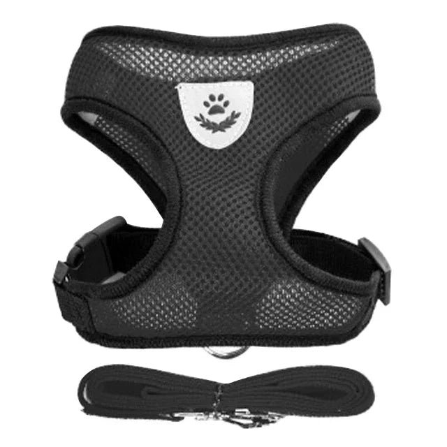 Cat Harness Vest Walking Lead Leash For Puppy Dogs Collar Polyester Adjustable Mesh Dog Harness