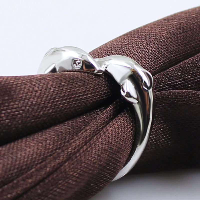 Beautiful 925 Sterling Silver Ring Classic Dolphins for Women