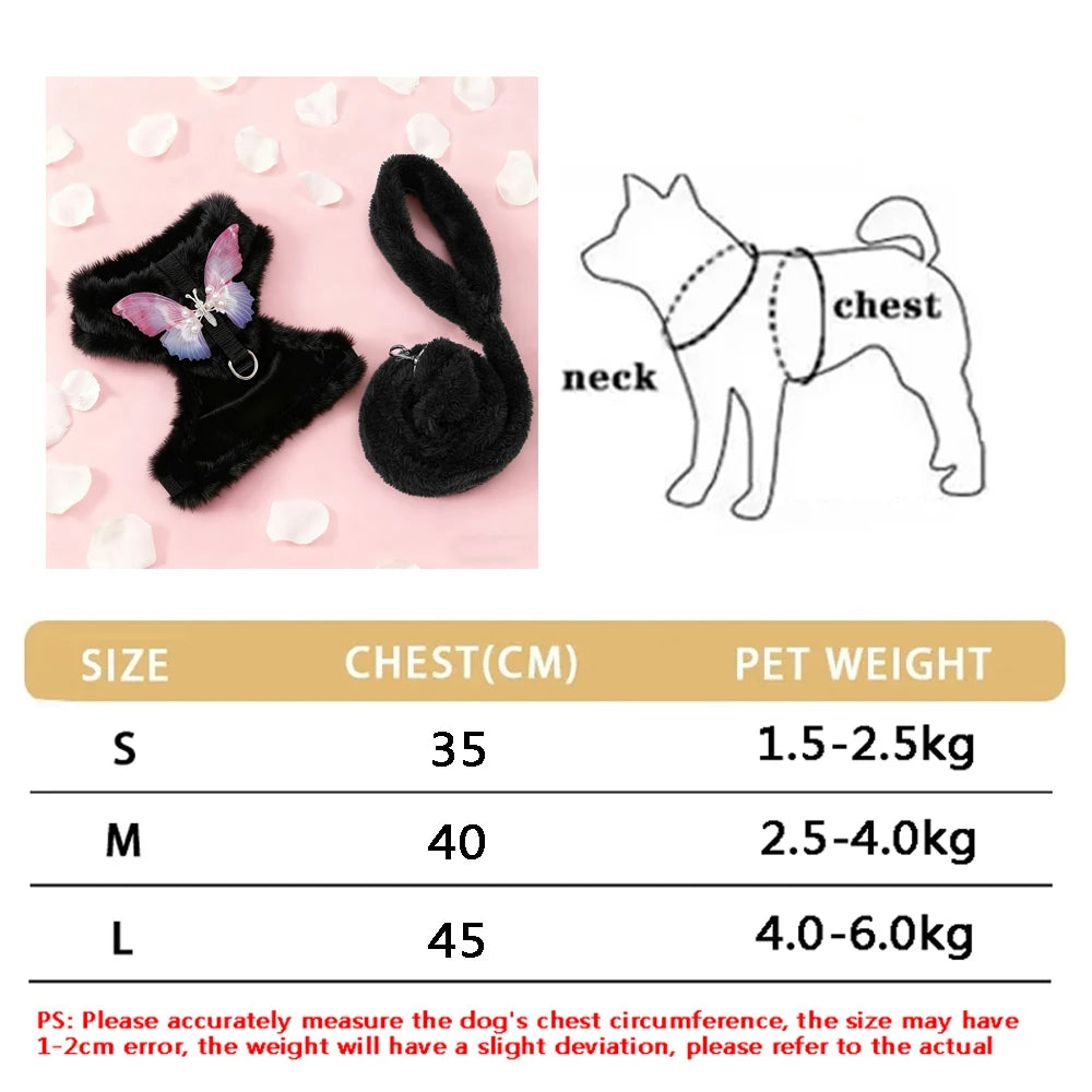 Butterfly Vest Harness Breathable Cute Small Dog Cat Puppy Safe Nylon