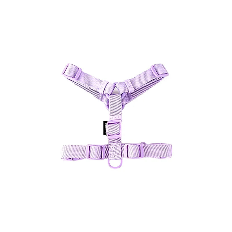 Adjustable Dog Harness Collar Leash Set Macarone Color, Reflective Small Dog Accessories
