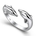Beautiful 925 Sterling Silver Ring Classic Dolphins for Women