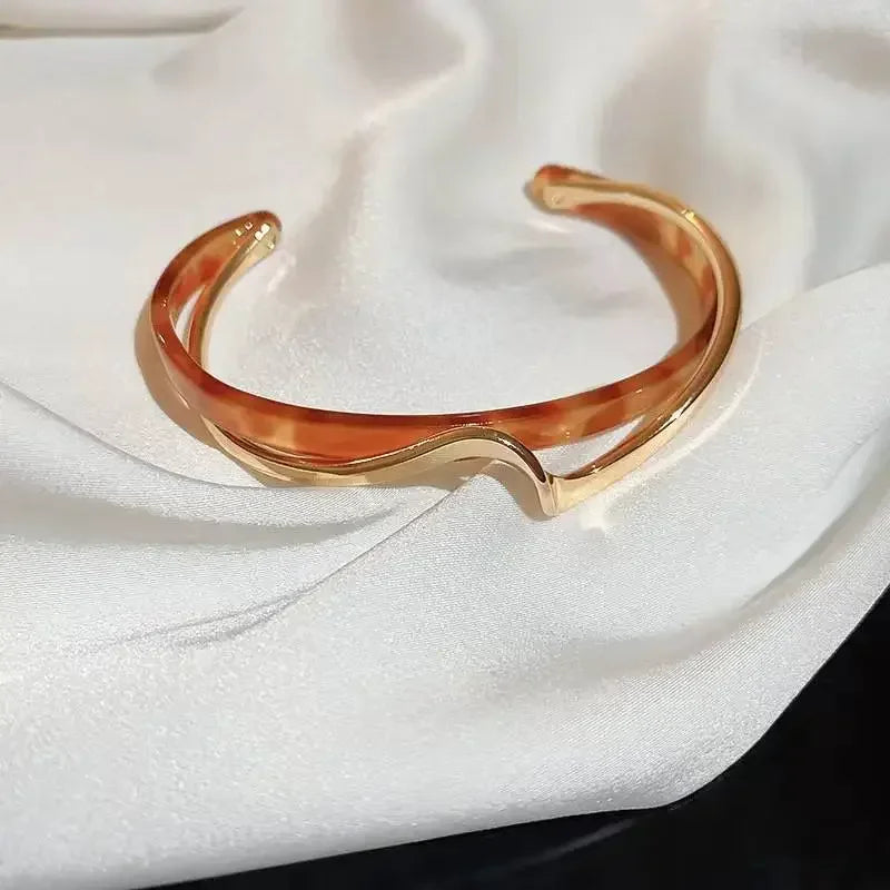Stainless Steel Bracelet, Trendy with Rhinestone Inlaid Knot Bangles Bracelets for Women