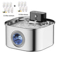 3L 5V Rechargable Automatic Stainless Steel Dogs Water Fountain 4000mAh Wireless