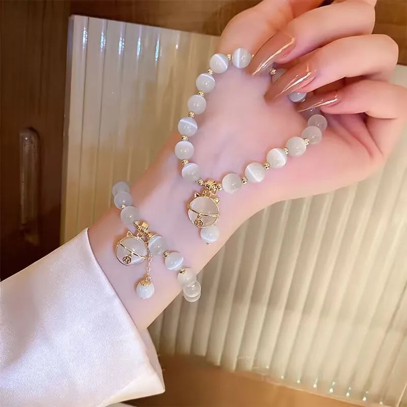 Fashionable and elegant round bead bracelet, suitable for daily gatherings and fashionable outfits