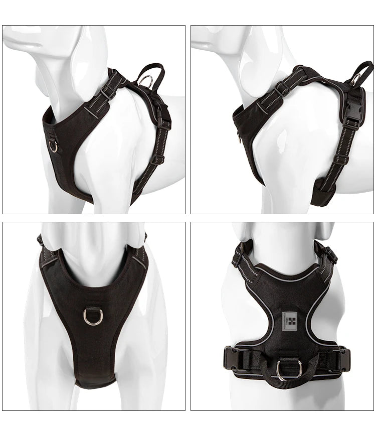 Dog Harness No Pull Reflective Pet Dog Chest Harness Adjustable for Small Medium Large Dogs